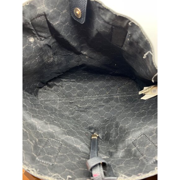 Aldo 2-Piece Black Leather Tote & Pouch Set With Gold Chain Strap - Picture 4 of 13